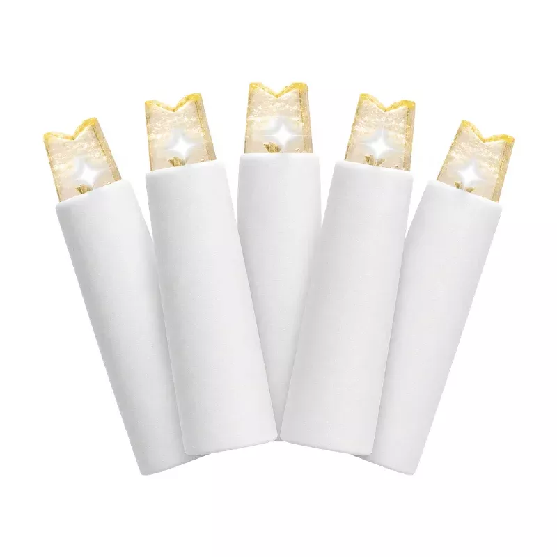 led-5mm-wide-angle-concave-lens-mini-lights-warm-white-twinkle-white-wire-6-spac LED 5MM Wide Angle Concave Lens Mini Lights Warm White Twinkle White Wire 6" Spacing